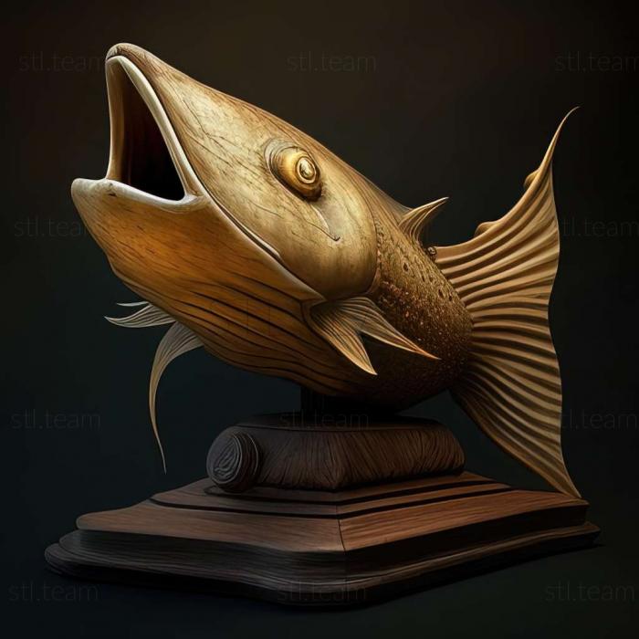 3D model Mustachioed catfish ancistrus fish (STL)